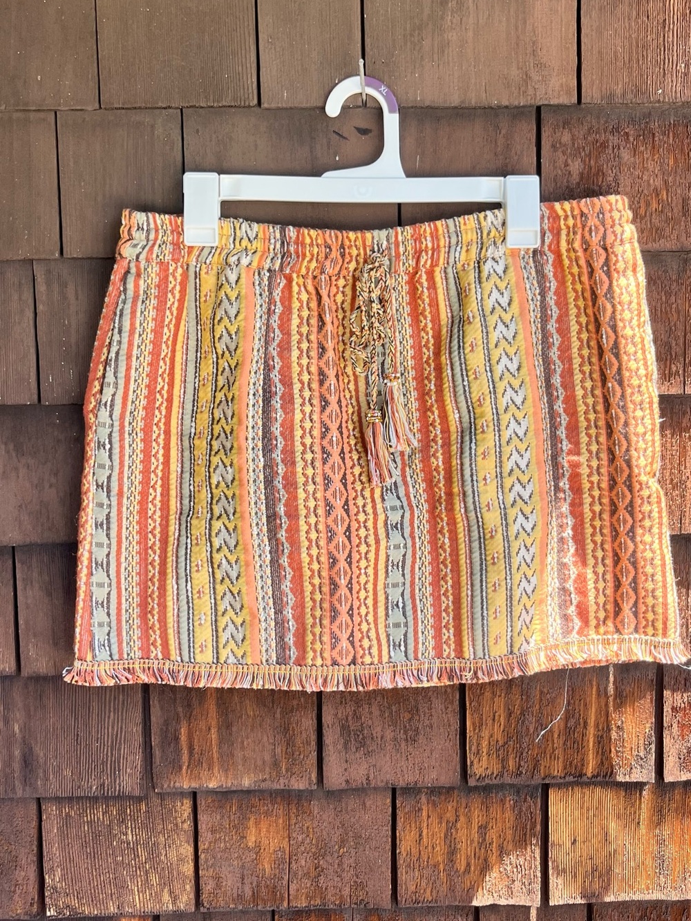 Vintage Calypso St. Barth • designer global ikat miniskirt • large 8/10